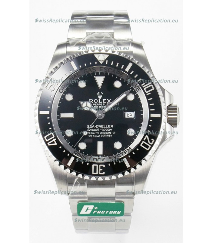 Rolex Sea-Dweller Deepsea Super Clone 126660LN Swiss Replica Watch 1:1 Mirror Replica in 904L Steel Case