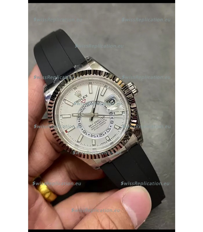 Rolex Sky-Dweller REF# M336235 White Dial Watch in 904L Steel Case 1:1 Mirror Replica