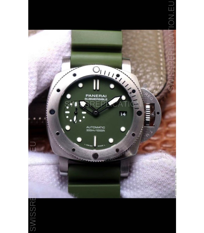 Panerai Luminor Submersible Verde Militare PAM1055 Swiss Replica Watch 42MM