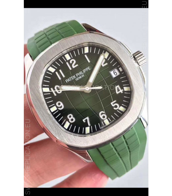 Patek Philippe Aquanaut 5168G-010 Swiss Replica 904L Steel Green Dial - 1:1 Mirror Edition
