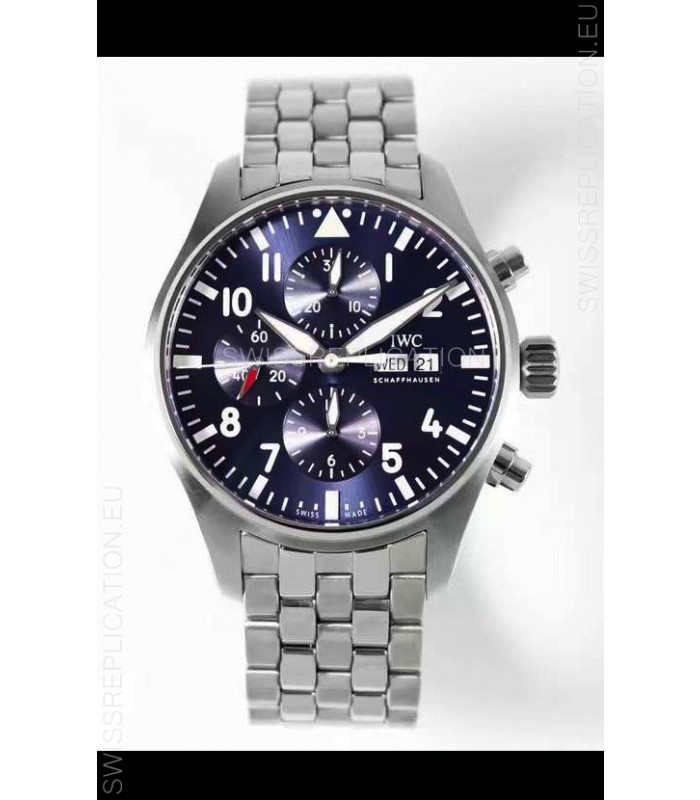 IWC Pilot Chronograph Le Petit Prince Edition Blue Dial 1:1 Mirror Replica Watch