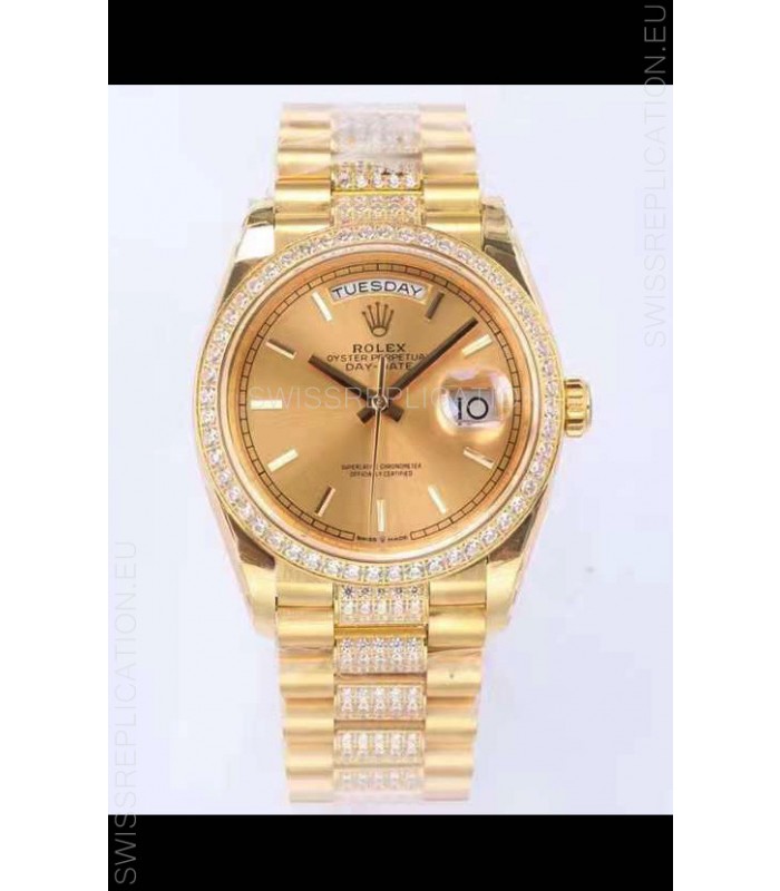 Rolex Day Date Presidential 18K Yellow Gold Watch 36MM - Gold Dial 1:1 Mirror Quality Watch