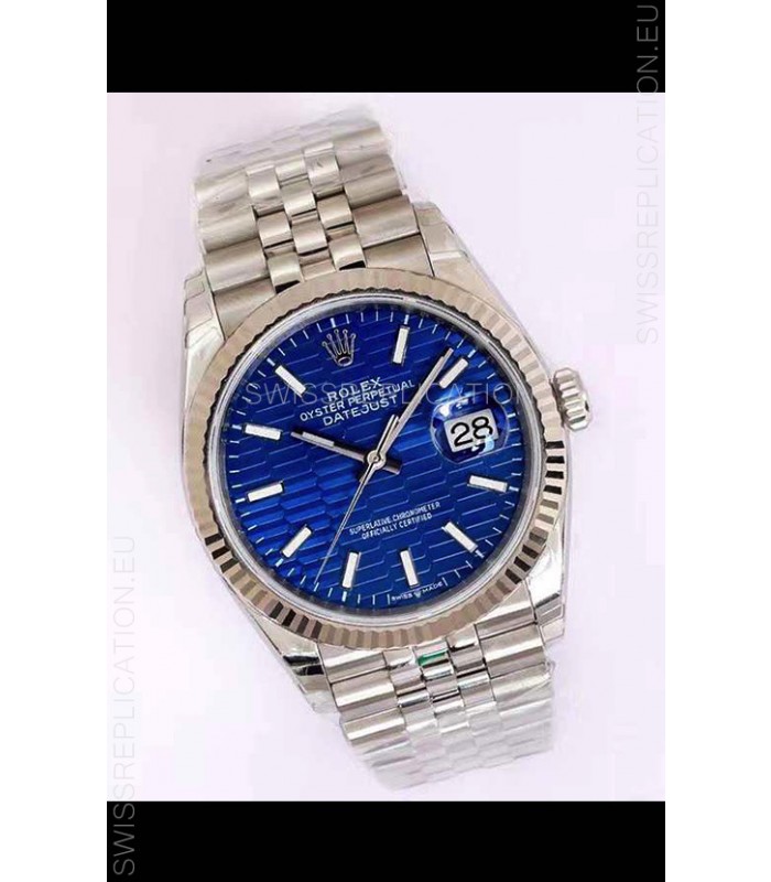 Rolex Datejust Fluted-Motif Dial 41MM Cal.3135 Movement Swiss Replica Watch in 904L Steel Casing