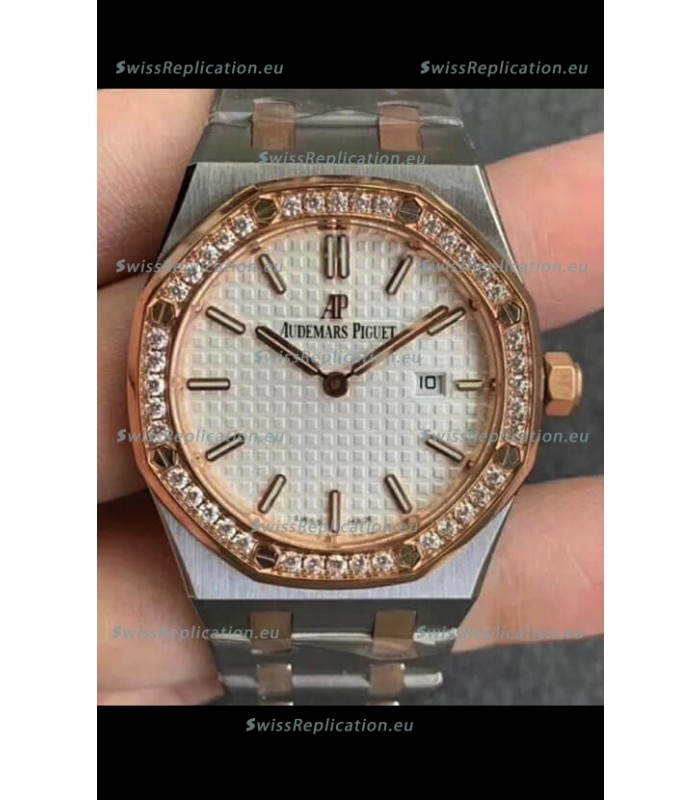 Audemars Piguet Royal Oak Quartz 33MM Swiss Watch Two Tone Swiss - 1:1 Mirror Replica Edition