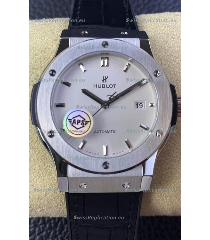 Hublot Classic Fusion 1:1 Mirror Replica Swiss Watch in 904L Steel Casing White Dial 42MM