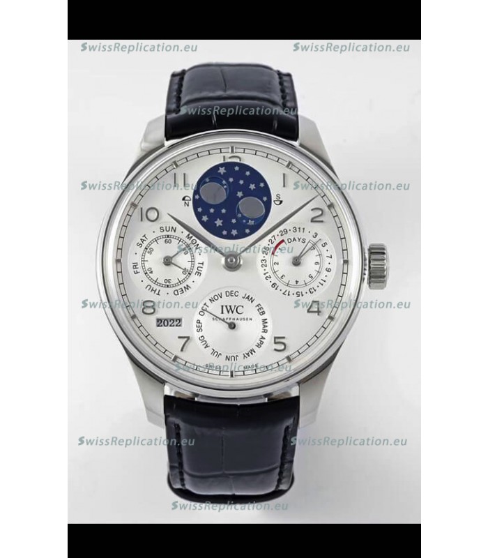 IWC Portuguese Perpetual Calendar Stainless Steel Swiss Replica Watch REF. IW503406