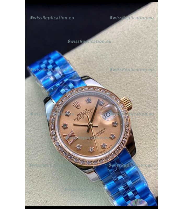 Rolex Datejust Ladies 28MM Cal.3135 Movement Swiss Replica in 904L Steel Brown Dial 