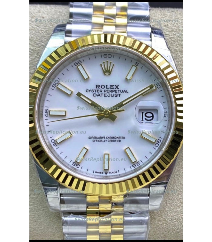 Rolex Datejust 126333 41MM Cal.3135 Swiss 1:1 Mirror Replica Watch in 904L White Dial 