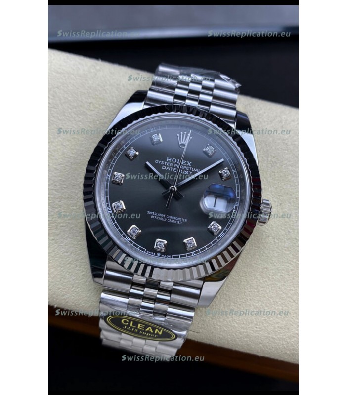 Rolex Datejust 126334 41MM ETA 3235 Swiss 1:1 Mirror Replica Watch in 904L Steel Dark Grey Dial 