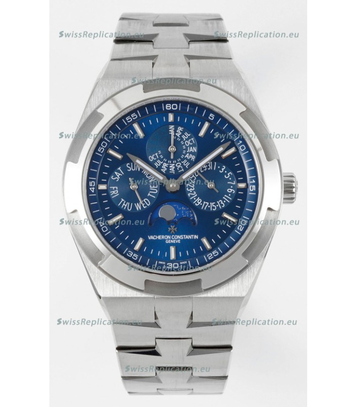 Vacheron Constantin Overseas Perpetual Calendar Ultra-Thin Blue Dial with Steel Strap