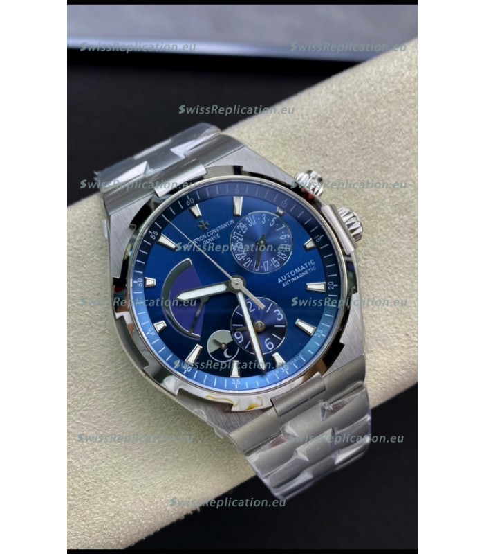 Vacheron Constantin Power Reserve Blue Dial Stainless Steel Casing/Strap Swiss Replica Watch