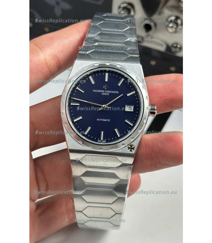 Vacheron Constantin Historiques 222 Super Clone 37MM Steel Casing Watch in Blue Dial 