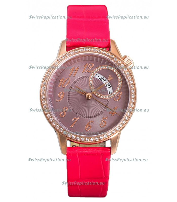 Vacheron Constantin Egerie Muse Rose Gold Casing in Brown Dial Swiss Replica