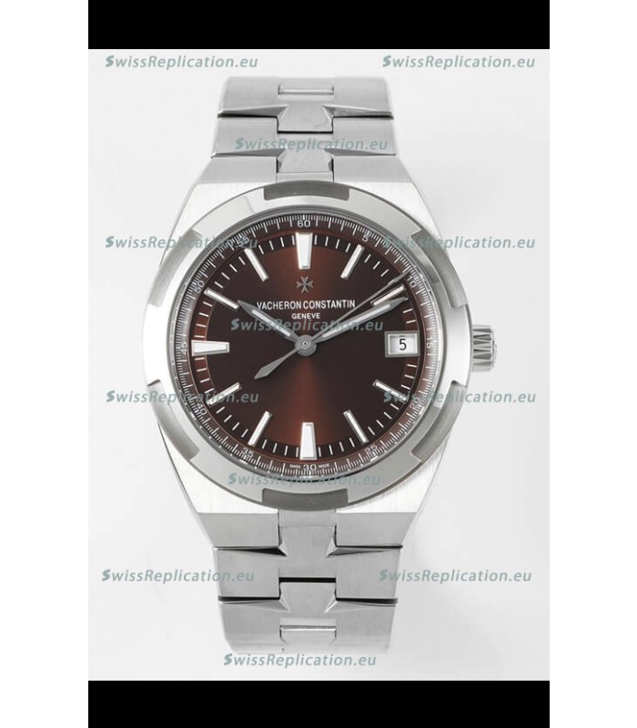 Vacheron Constantin Overseas 1:1 Mirror Swiss Replica Watch in Brown Dial - Steel Strap