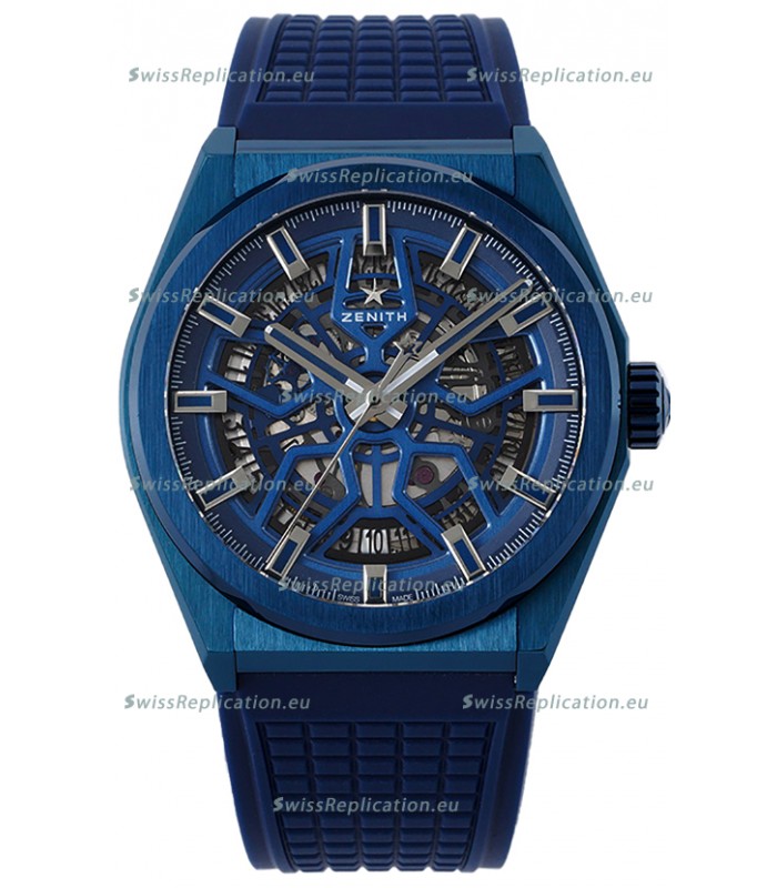 Zenith Defy Classic Skeleton 41MM Blue Ceramic Men's Swiss Replica Watch