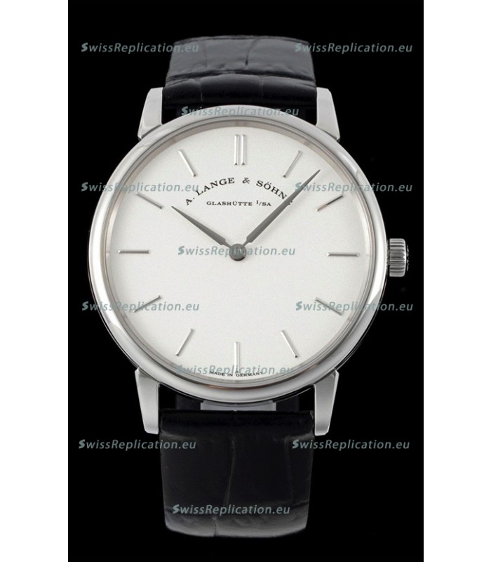 A.Lange & Sohne Saxonia Thin Swiss Replica Watch Steel Case White Dial