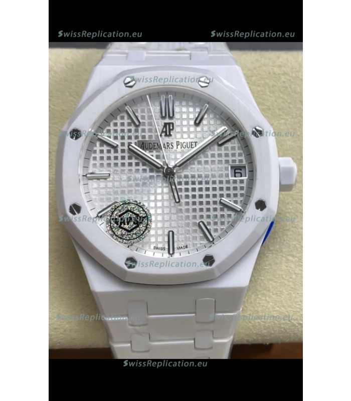 Audemars Piguet Royal Oak 15500 White Ceramic Super Clone Replica Watch 