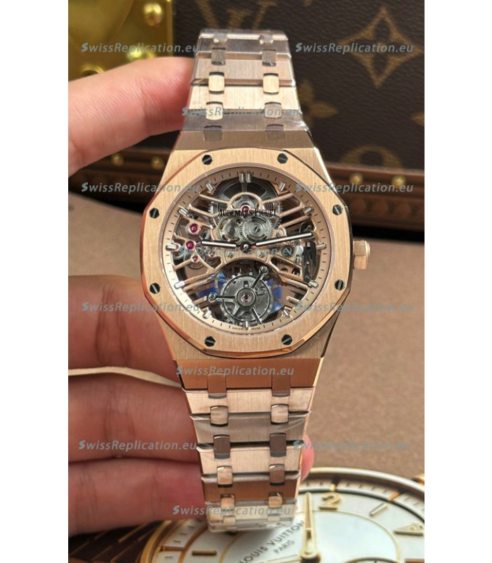 Audemars Piguet Royal Oak Super Clone Tourbillon 26735 Rose Gold Watch 