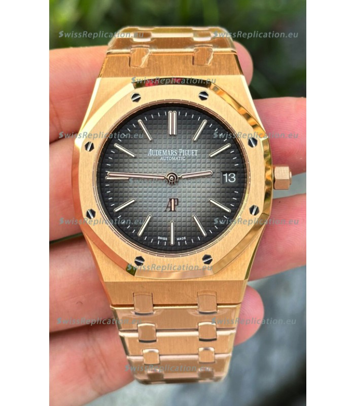 Audemars Piguet Royal Oak Super Clone Jumbo Sunburst Grey Dial Watch 