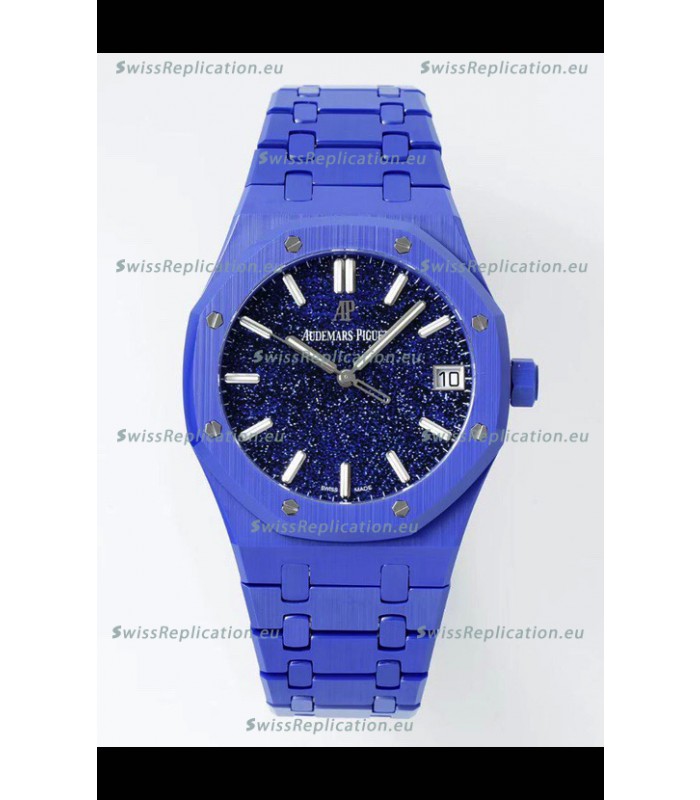 Audemars Piguet Royal Oak Super Clone 15500 Blue Ceramic Starry Dial Watch 