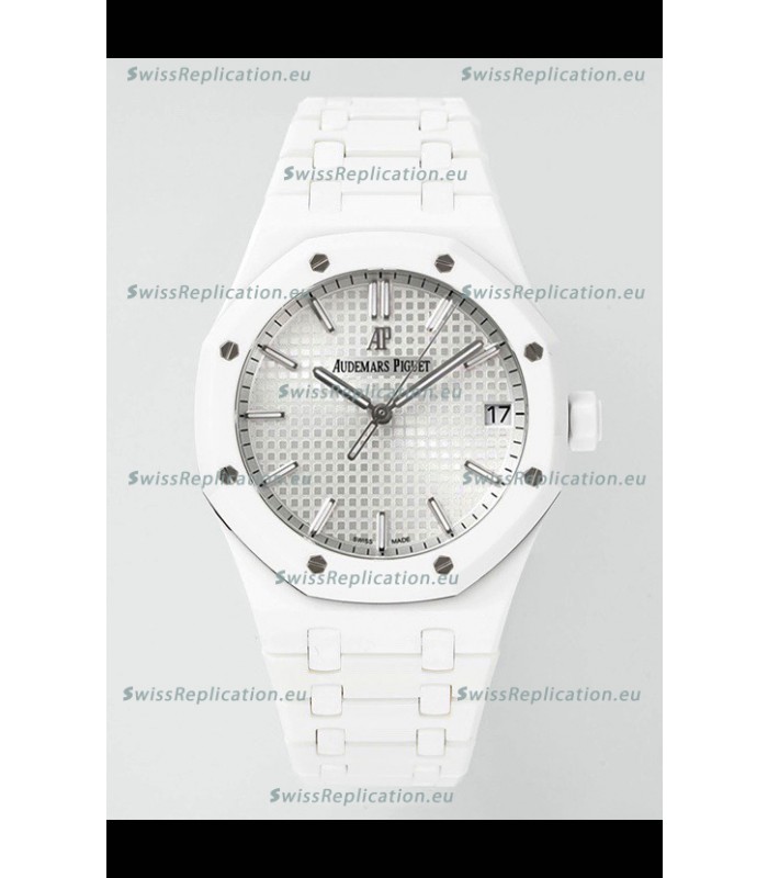 Audemars Piguet Royal Oak 15500 White Ceramic Super Clone White Dial Watch 