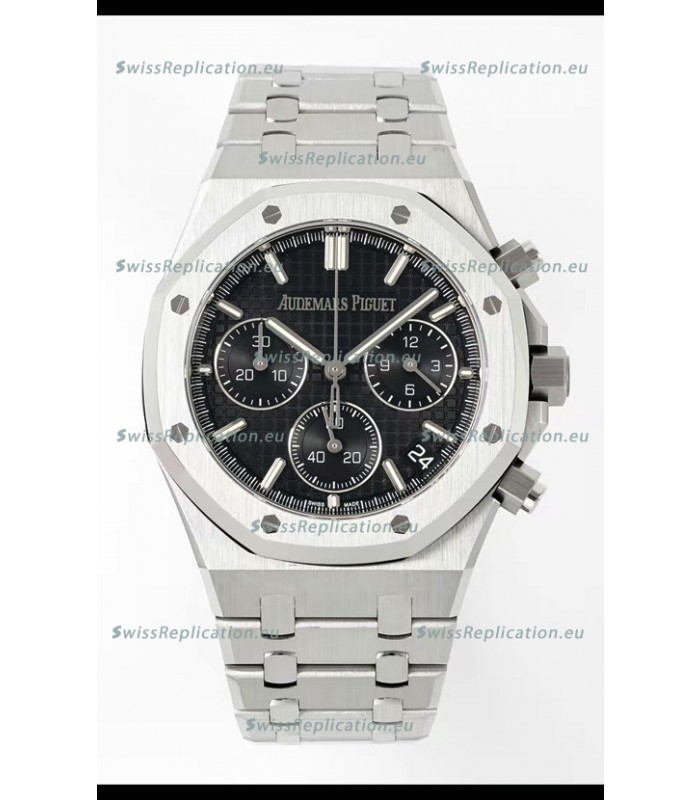 Audemars Piguet Super Clone Royal Oak Chronograph 26240 - 904L Steel in Black Dial 41MM