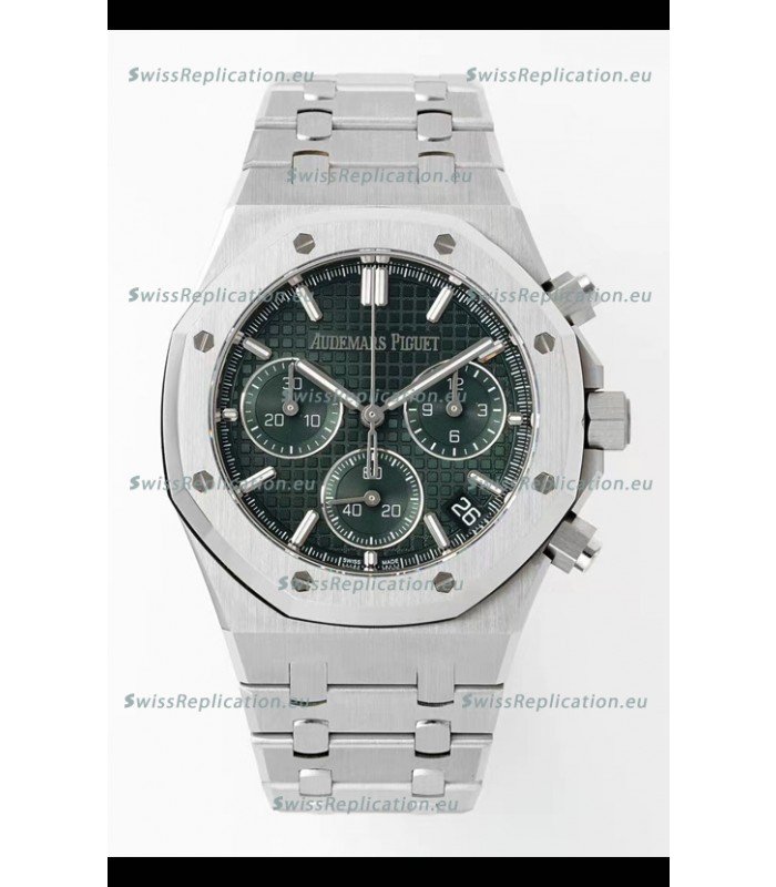 Audemars Piguet Super Clone Royal Oak Chronograph 26240 - 904L Steel in Green Dial 41MM