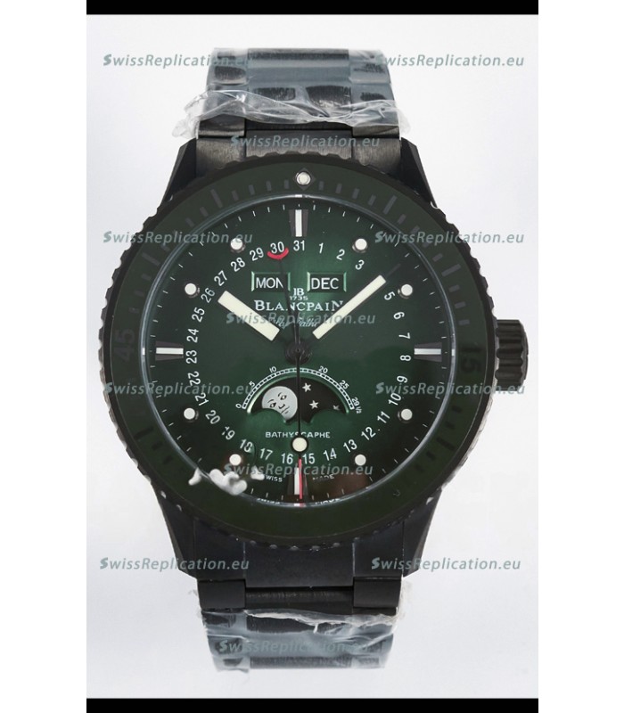 Blancpain Bathyscaphe Ceramic Casing Superclone Watch in Green Dial 