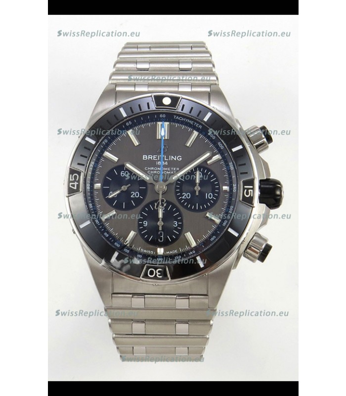 Breitling Chronomat Super Clone B01 42 Edition Swiss 904L Steel Watch Grey Dial 