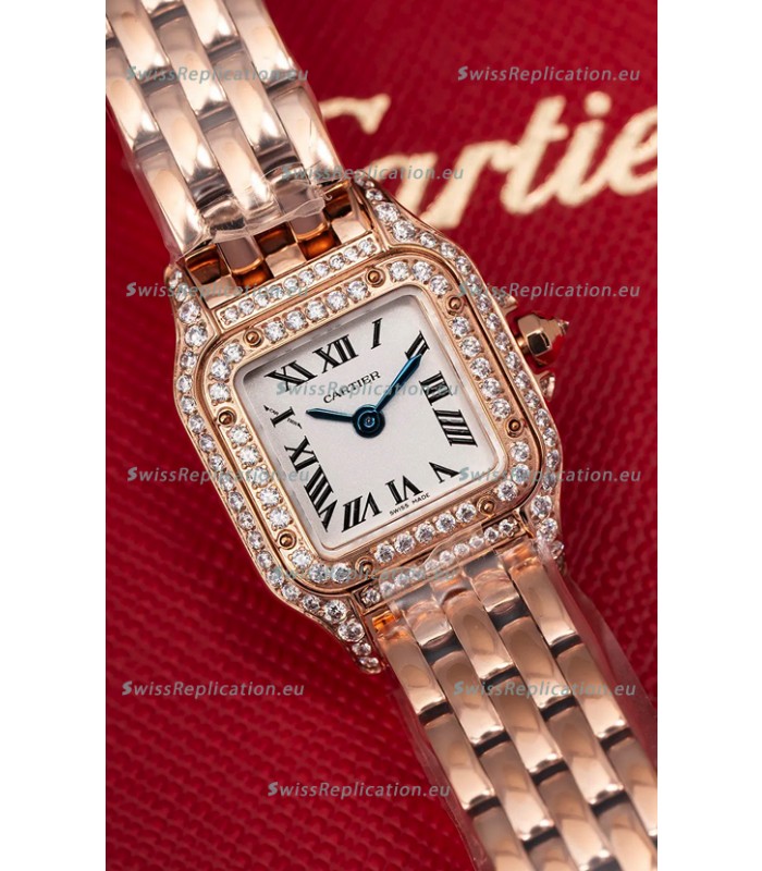 Cartier PANTHERE Superclone 20MM Swiss Replica Watch in Rose Gold Case