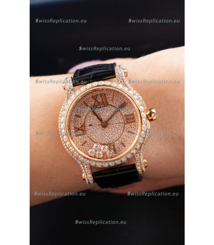 Chopard Happy Diamonds Mossanites Edition Super Clone Quartz Watch