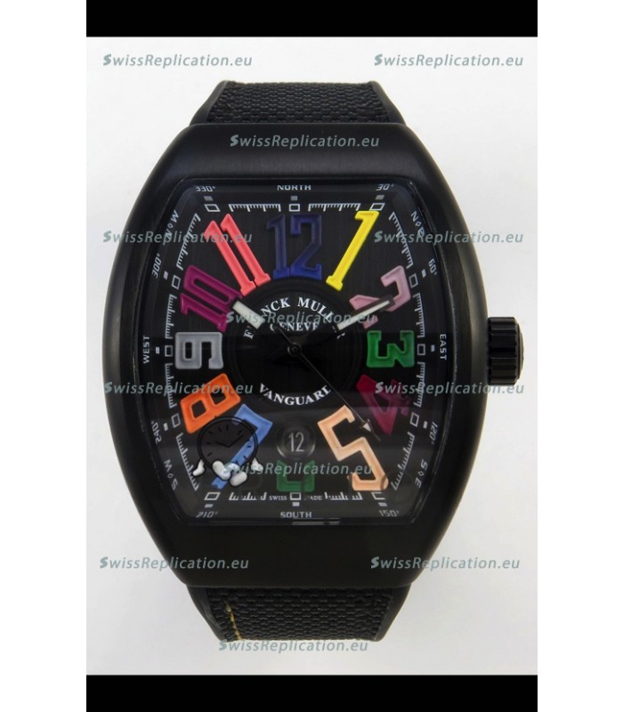 Franck Muller Super Clone Vanguard V45 Racing Carbon Watch in Nylon Strap