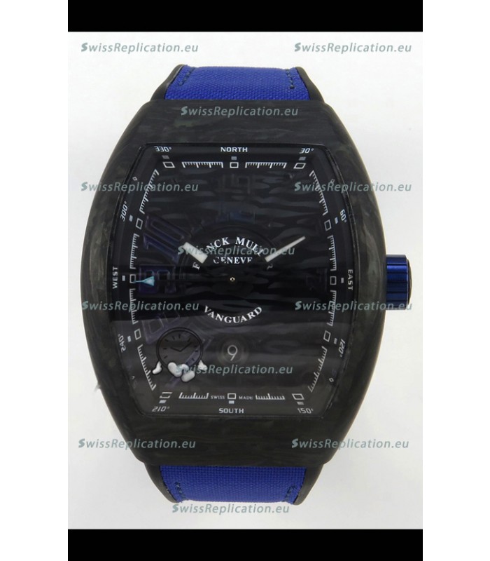 Franck Muller Super Clone Vanguard V45 Racing Carbon Watch in Nylon Strap