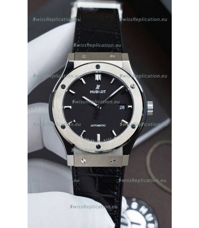 Hublot Super Clone Classic Fusion Titanium Black Dial 42MM Watch