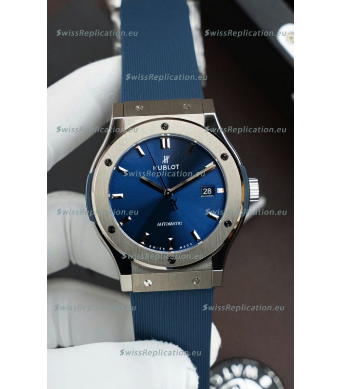 Hublot Super Clone Classic Fusion Titanium Blue Dial 42MM Watch