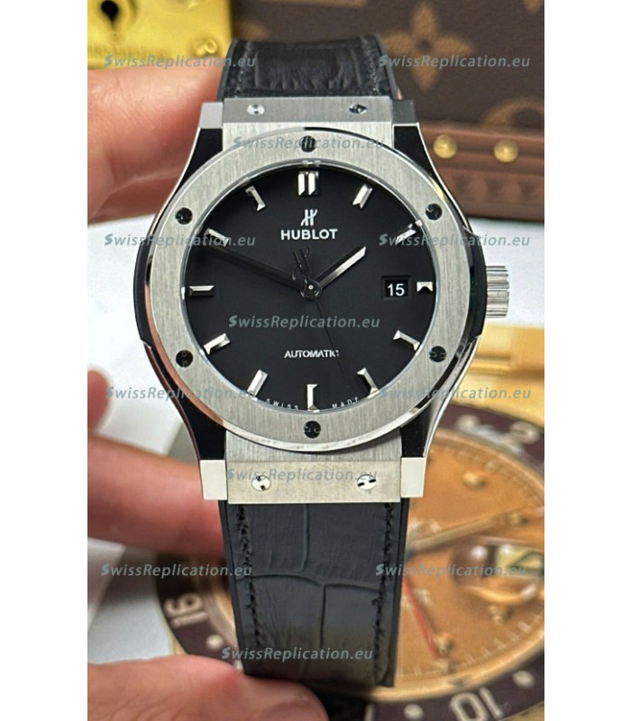 Hublot Super Clone Classic Fusion Titanium Black Dial 42MM Watch
