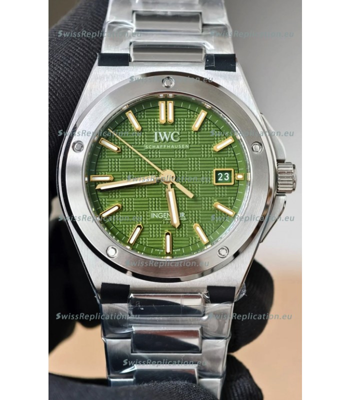 IWC Super Clone Ingenieur IW3289 Green Dial Swiss Replica Watch 