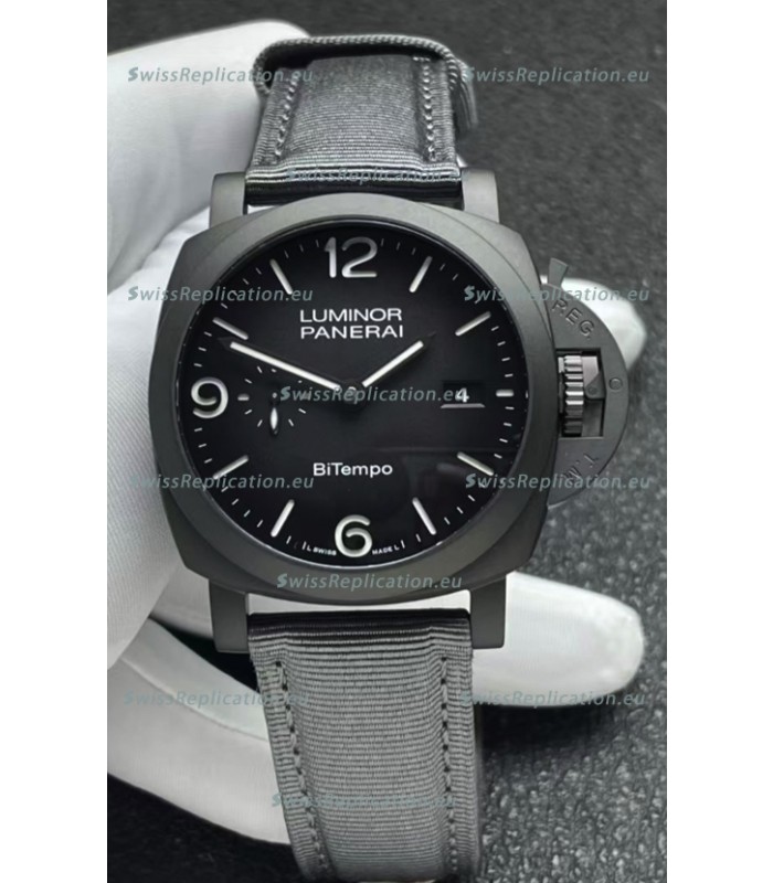 Panerai Luminor Super Clone PAM1467 Bi-Tempo Titanium Watch 42MM