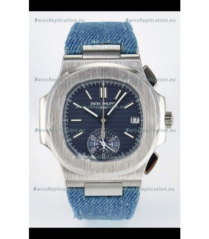 Patek Philippe Nautilus 5980/60G-001 Blue Dial Fabric Strap