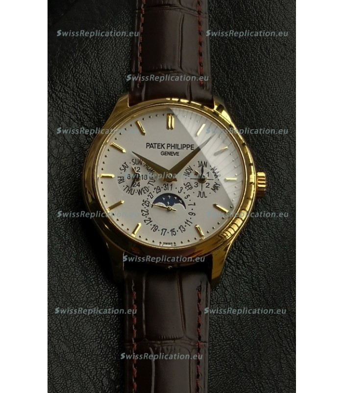 Patek Philippe Complications 5327G-001 Yellow Gold White Dial Swiss Replica