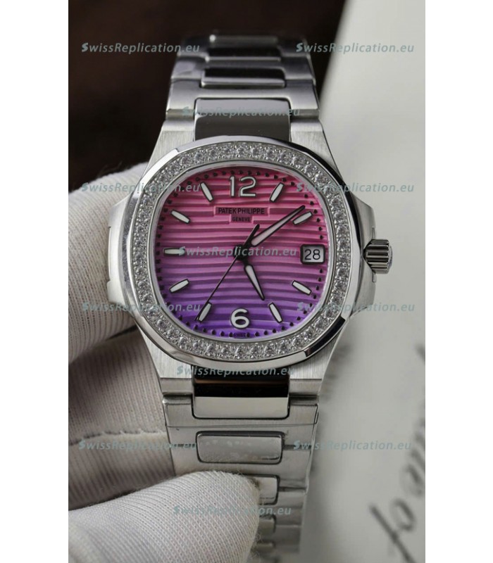 Patek Philippe 7010R Gradient Purple and Pink Dial Swiss Quartz Replica Watch
