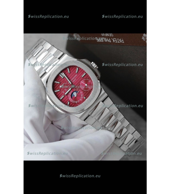 Patek Philippe Nautilus 5740 Perpetual Calendar Stainless Steel Pink Dial Swiss Replica Watch