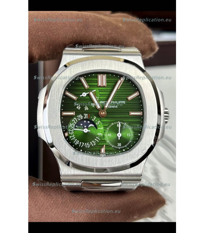 Patek Philippe Nautilus 5740 Perpetual Calendar Stainless Steel Green Dial Swiss Replica Watch