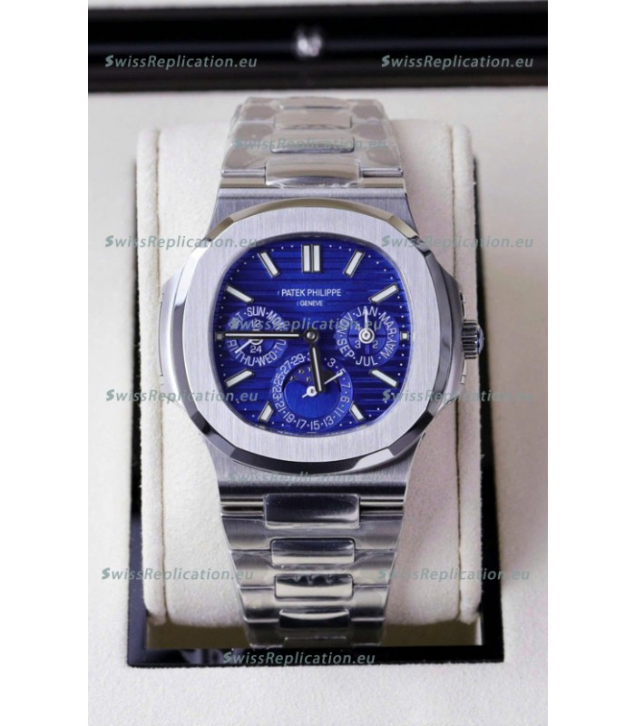 Patek Philippe Nautilus 5740 Perpetual Calendar Stainless Steel Purple Dial Swiss Replica Watch