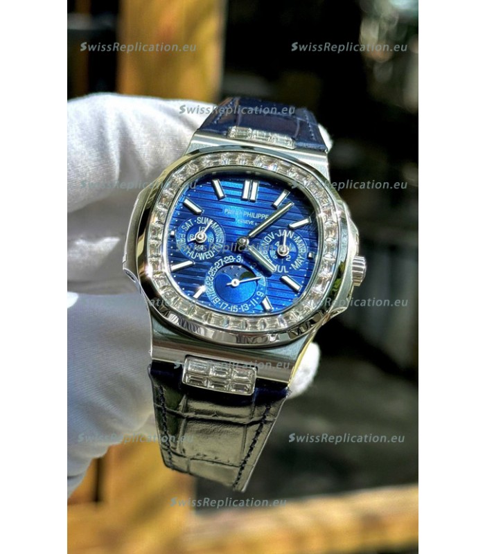 Patek Philippe Nautilus 5740 Perpetual Calendar Stainless Steel Purple Dial Swiss Replica Watch