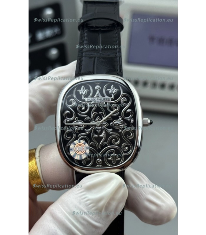 Patek Philippe 5738 Elipse Black Enamel Swiss Quartz Replica Watch 