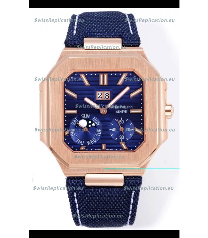 Patek Philippe Cubitus 5822 Rose Gold Casing Blue Dial Swiss Replica Watch