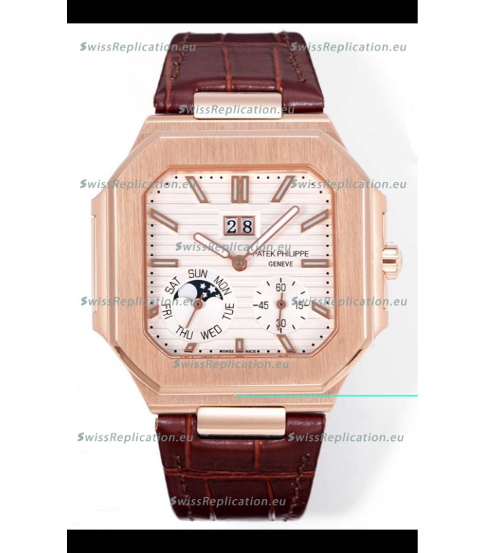Patek Philippe Cubitus 5822 Rose Gold Casing White Dial Swiss Replica Watch