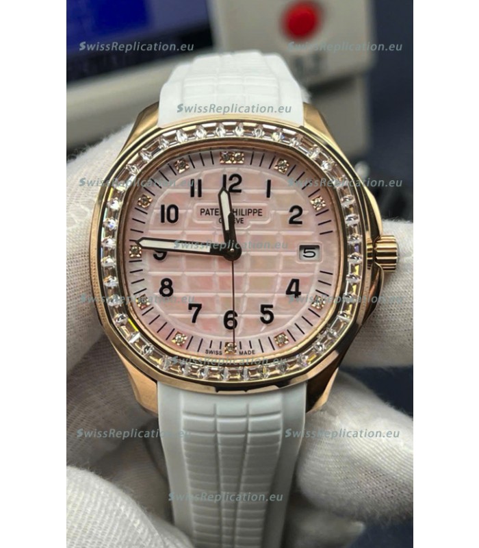 Patek Philippe Super Clone Aquanaut 5268R Rose Gold Automatic Pink Dial 38.8MM