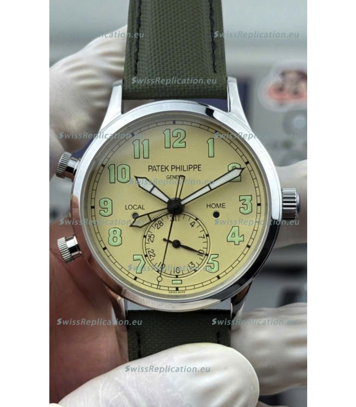 Patek Philippe Complications 5524R Calatrava Rose Gold Brown Dial Watch 